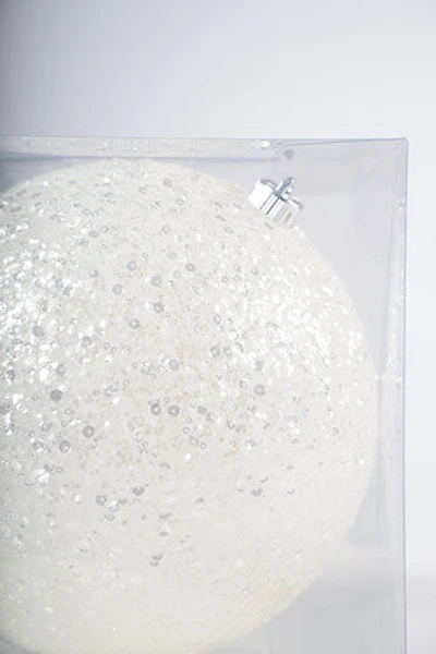 12" White w/Silver Confetti Ball