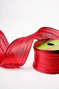 2.5" 25 FT Red Lame Ribbon