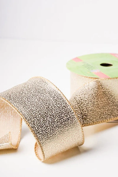 2.5" 25 FT Gold Burlap Ribbon