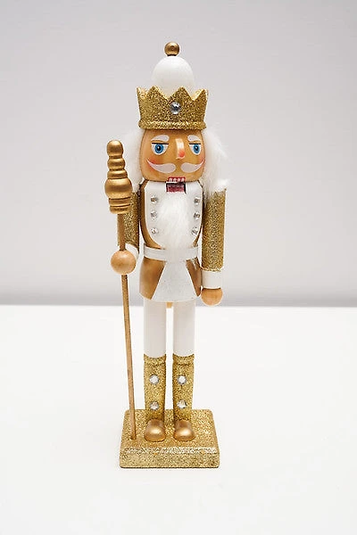12" Wooden Nutcracker Gold