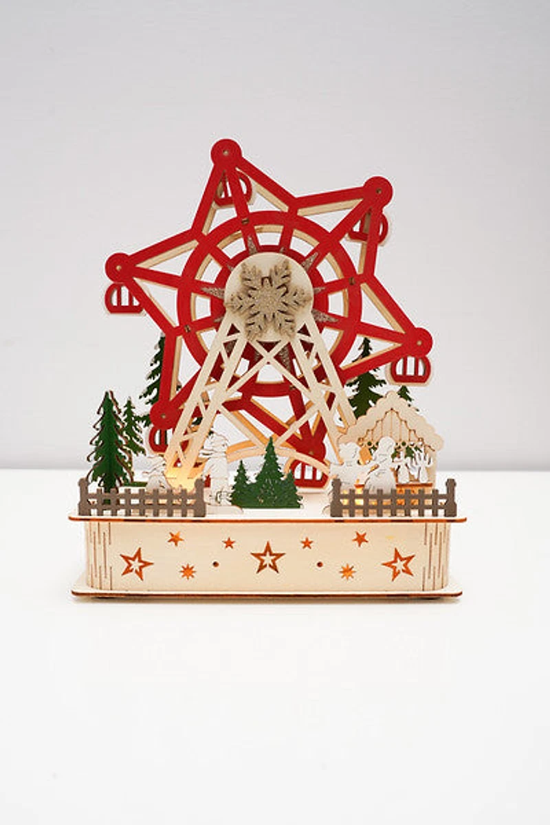 10" Wooden Ferris Wheel in Box