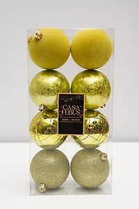 3" Green Ball Set/8 4 Design
