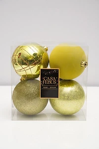 4" Green Ball Set/4 4 Design