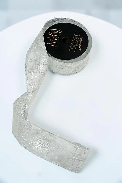 2.5" x 25 FT Ribbon Silver