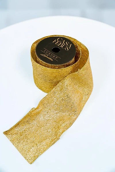 2.5" x 25 FT Ribbon Gold