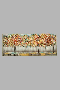 35" X 85" TREES+GOLD FOIL/GOLD FRAME