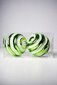 6"BALL GREEN/WHITE STRIPES