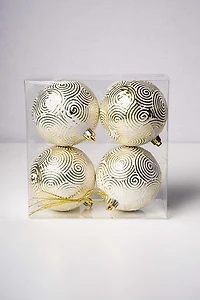 3" Cream Gold Ball