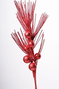 20" Glittered Pine Spray