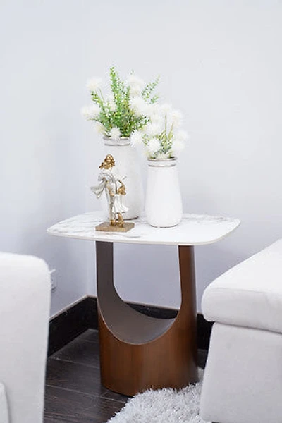 END TABLE CARBON STEEL BASE GLOSSY COLD JADE