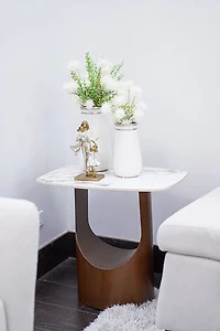 END TABLE CARBON STEEL BASE GLOSSY COLD JADE