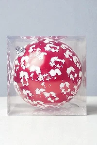8" Ball Matte Red W/Snow
