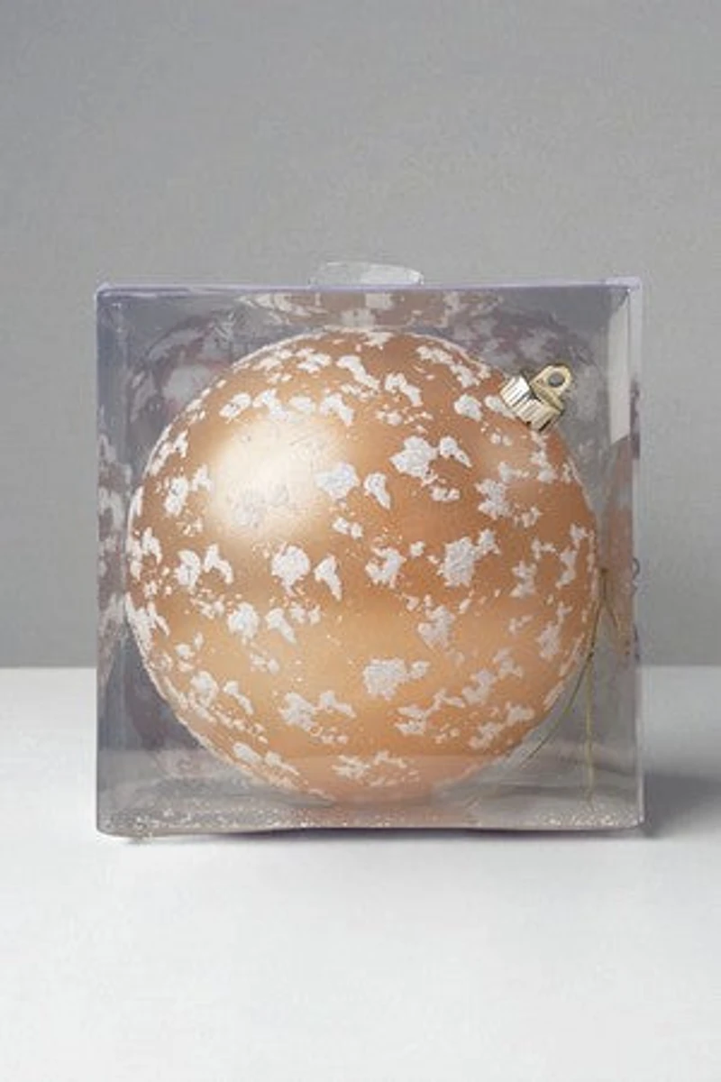 8" Ball Matte Gold W/Snow