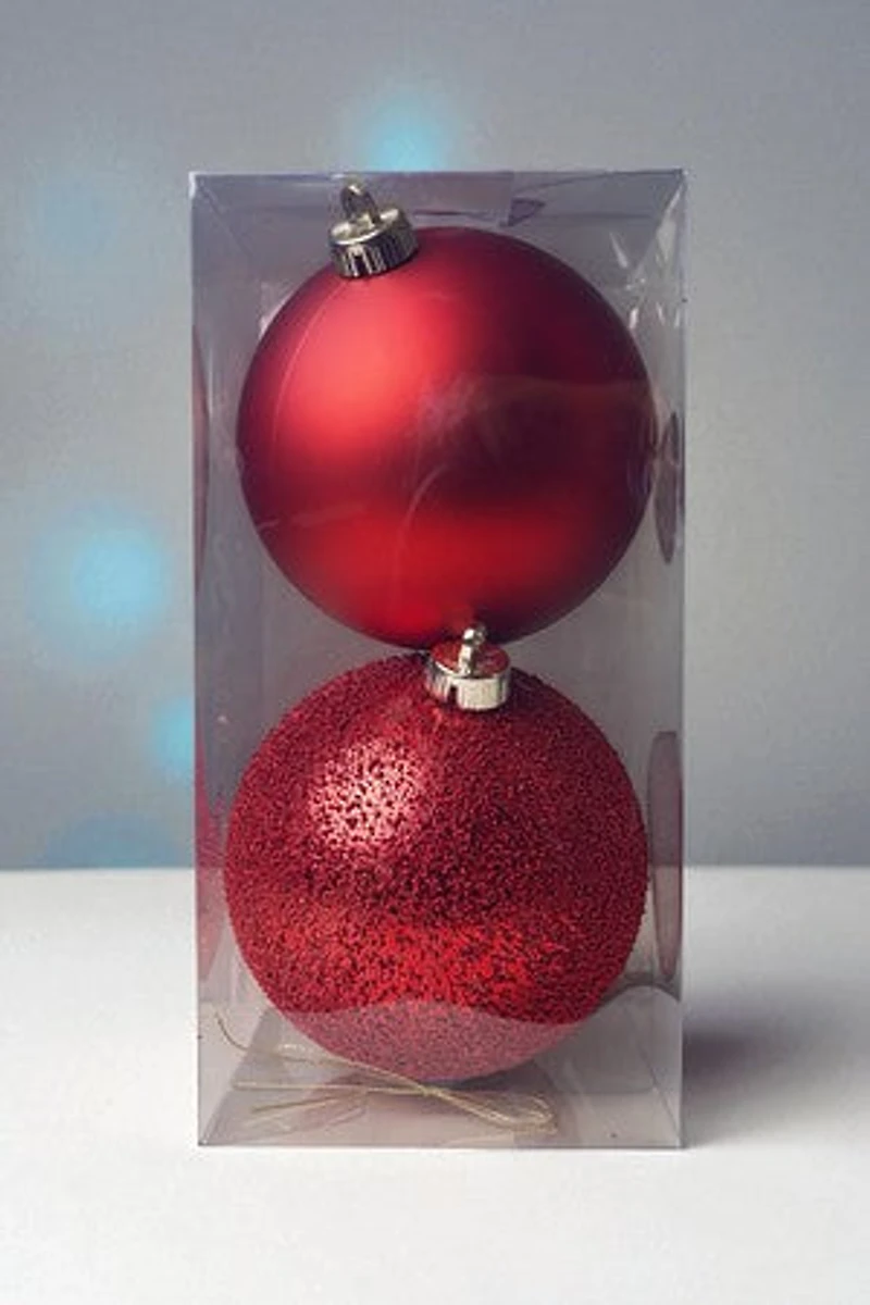 6" Ball Matte Red/Shiny Red