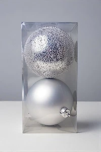 6" Ball Matte Red/Shiny Silver