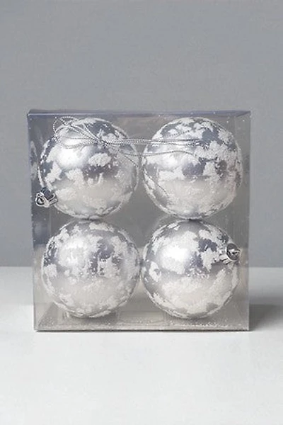 3" Ball Matte Silver W/Snow