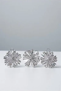 5" Sputnik Glittered Ball - Silver