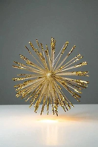 4" Sputnik Glittered Ball - Gold