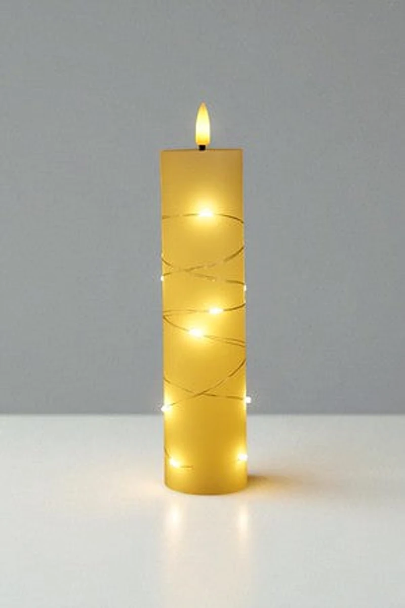 9" Candle w/Light w/Flame