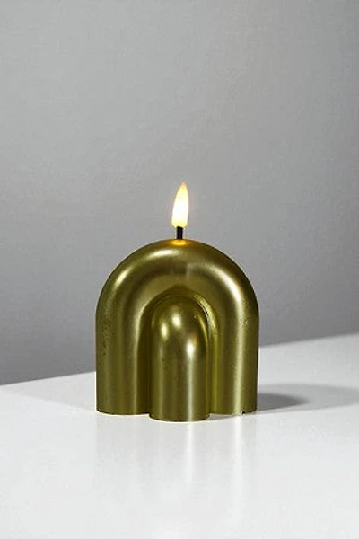 4" Gold  Candle w/Flame