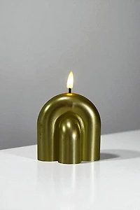 4" Gold  Candle w/Flame