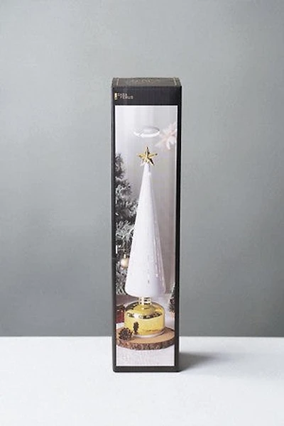 16" Christmas Tree Glass W/Light and Movement