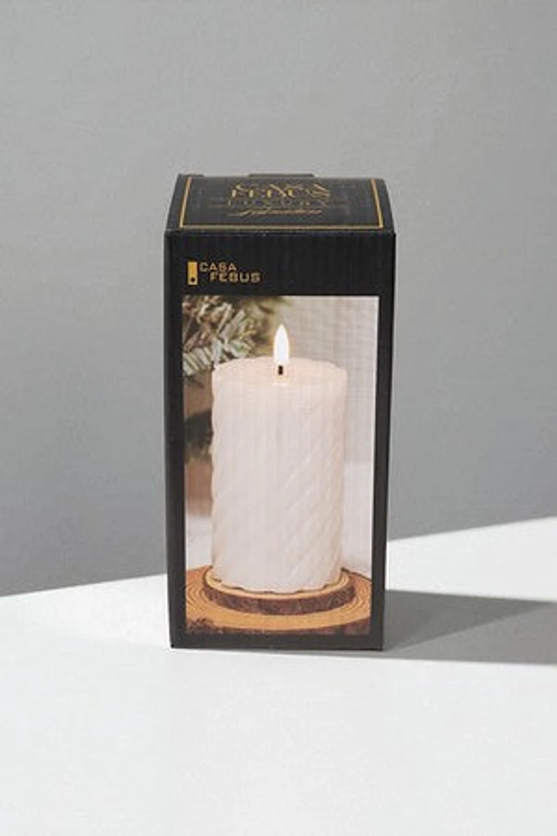 6" Candle White w/Flame