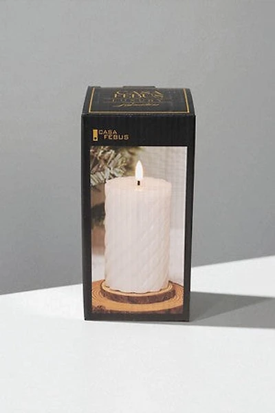 6" Candle White w/Flame