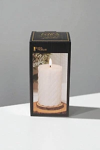 6" Candle White w/Flame