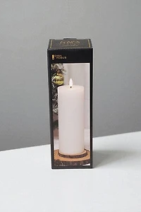 9" Candle White w/Flame
