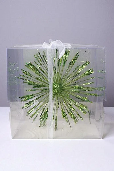 12" Sputnik Glittered Ball - Green