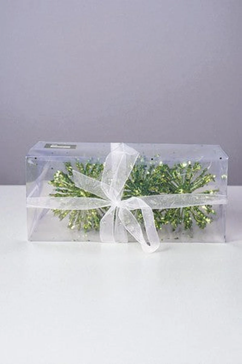 5" Sputnik Glittered Ball - Green