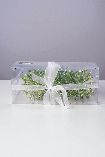 5" Sputnik Glittered Ball - Green