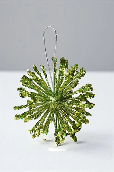 4" Sputnik Glittered Ball - Green