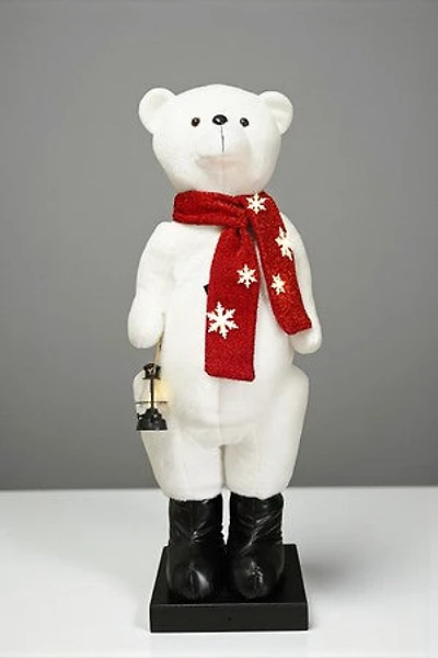 43" Moving Bear w/Music and Lights plug  - White