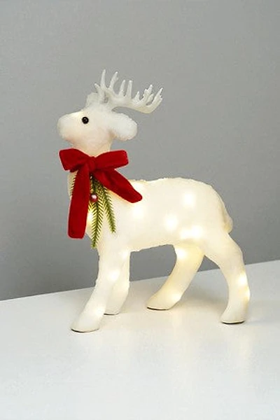 12" Reindeer w/Lights-White