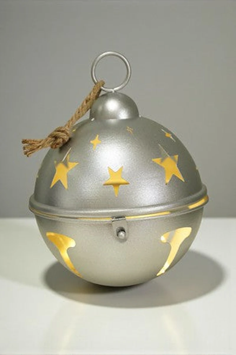 10" Metall Ball w/Lights -Silver
