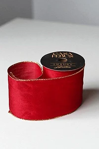 4" x 25 FT Ribbon Solid Red Without Gold Desing