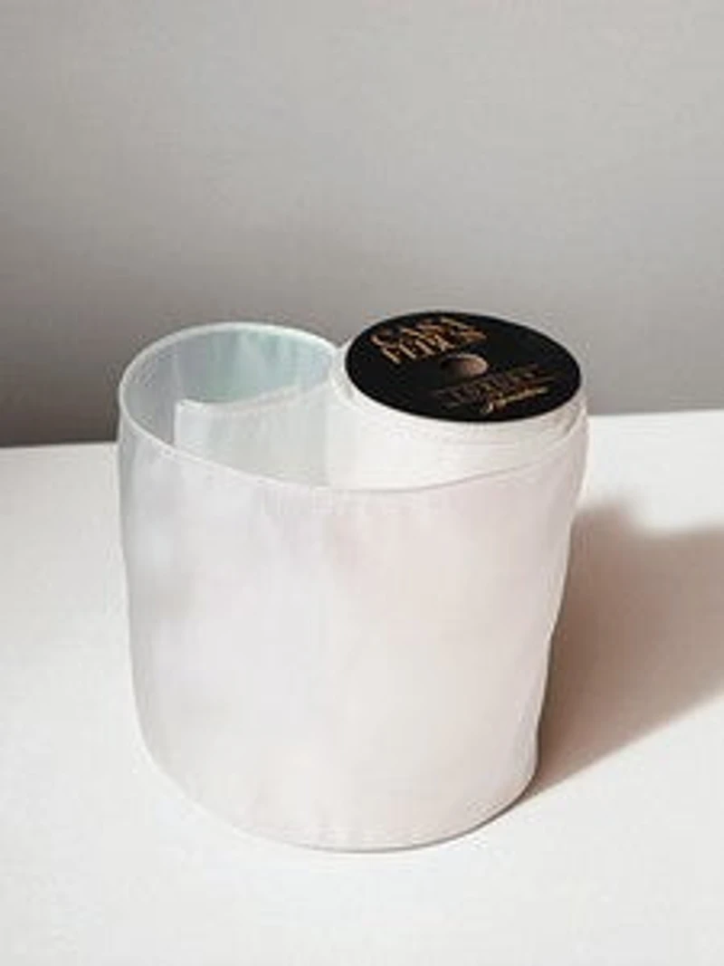 8" x 25 FT Ribbon White