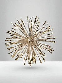 8" Sputnik Glittered Ball - Champagne