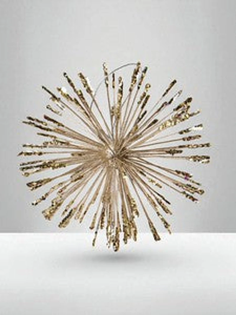 12" Sputnik Glittered Ball - Champagne