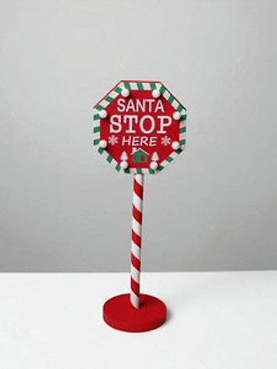 18¨Santa Stop Sign w/Lights