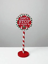 18¨Santa Stop Sign w/Lights