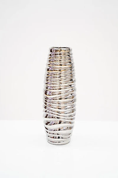 13" Titanium Silver Vase