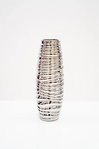 13" Titanium Silver Vase
