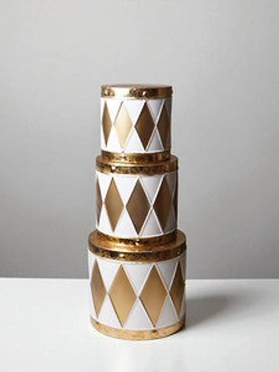 Metal Drum Gold/White 3pcs
