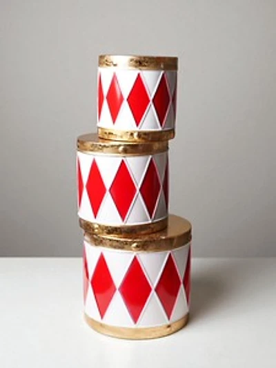 Metal Drum Red/White 3pcs