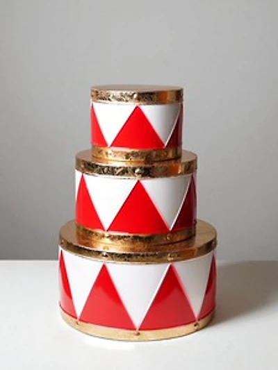 Metal Drum Red/White 3pcs