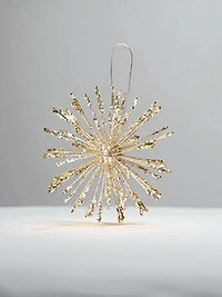 4" Sputnik Glittered Ball - Champagne