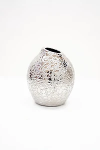 6" Vase Titanium Silver